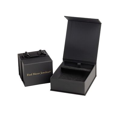 1/5 ct. tw. Diamond Hoop Earrings in 10K White Gold